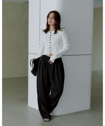 MIESROHE（ミースロエ）の「リサイクルサテンギャザーバレルPT（その他パンツ）」