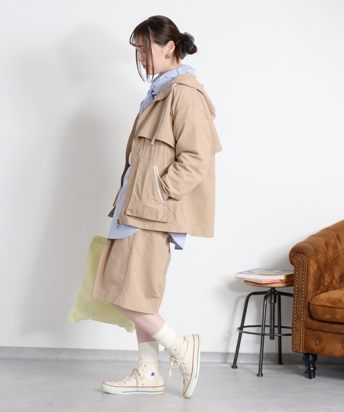 cepo(セポ)の「〈セットアップ対応〉撥水・UV・ウォッシャブル グログランショートパンツ(その他パンツ・レディース・ベージュ/ブラック/グレー・M)」の5枚目の写真