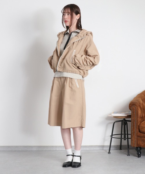 cepo(セポ)の「〈セットアップ対応〉撥水・UV・ウォッシャブル グログランショートパンツ(その他パンツ・レディース・ベージュ/ブラック/グレー・M)」の14枚目の写真