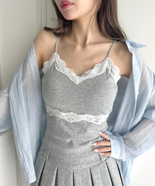 Loueme(ルエム)の「ヴィンテージレースブラキャミソール(キャミソール・レディース・イエロー/ホワイト系その他/ホワイト/ブラック/ブラック系その他/グレー・FREE)」の5枚目の写真