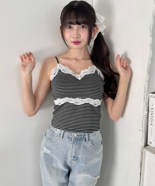 Loueme(ルエム)の「ヴィンテージレースブラキャミソール(キャミソール・レディース・イエロー/ホワイト系その他/ホワイト/ブラック/ブラック系その他/グレー・FREE)」の8枚目の写真