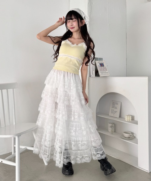 Loueme(ルエム)の「ヴィンテージレースブラキャミソール(キャミソール・レディース・イエロー/ホワイト系その他/ホワイト/ブラック/ブラック系その他/グレー・FREE)」の22枚目の写真