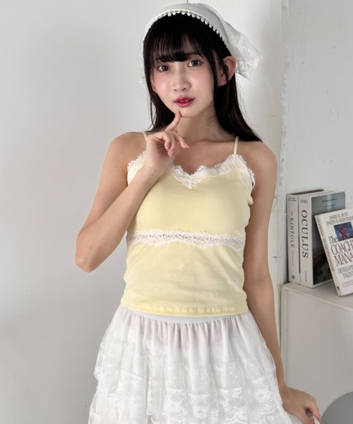 Loueme(ルエム)の「ヴィンテージレースブラキャミソール(キャミソール・レディース・イエロー/ホワイト系その他/ホワイト/ブラック/ブラック系その他/グレー・FREE)」の21枚目の写真