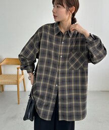 【Enlude】オンブレチェックオーバーシャツ《ユニセックス》