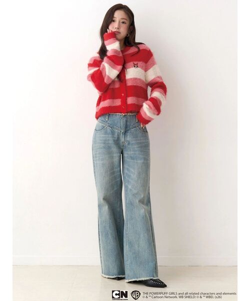 CALNAMUR（カルナムール）の「【パワーパフ ガールズ】カラーボーダーニットカーデ（カーディガン/ボレロ・レディース・レッド/グリーン/ブルー・FREE）」の22枚目の写真