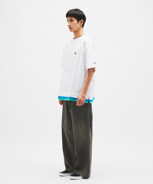 Champion(チャンピオン)の「CHAMPION / チャンピオン for JOURNAL STANDARD 3 レイヤード 半袖 Tシャツ(Tシャツ/カットソー・メンズ・ネイビー/ホワイト/ブラック/カーキ・MEDIUM/LARGE)」の20枚目の写真