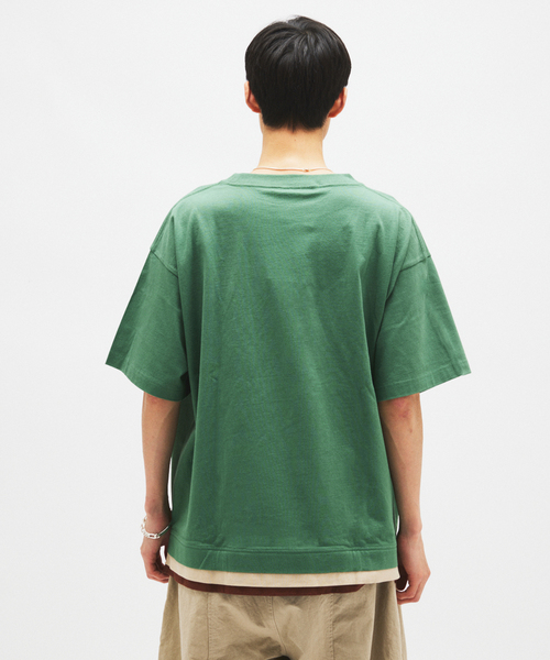 Champion(チャンピオン)の「CHAMPION / チャンピオン for JOURNAL STANDARD 3 レイヤード 半袖 Tシャツ(Tシャツ/カットソー・メンズ・ネイビー/ホワイト/ブラック/カーキ・MEDIUM/LARGE)」の12枚目の写真