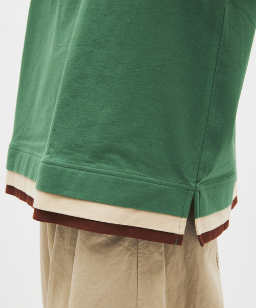 Champion(チャンピオン)の「CHAMPION / チャンピオン for JOURNAL STANDARD 3 レイヤード 半袖 Tシャツ(Tシャツ/カットソー・メンズ・ネイビー/ホワイト/ブラック/カーキ・MEDIUM/LARGE)」の9枚目の写真