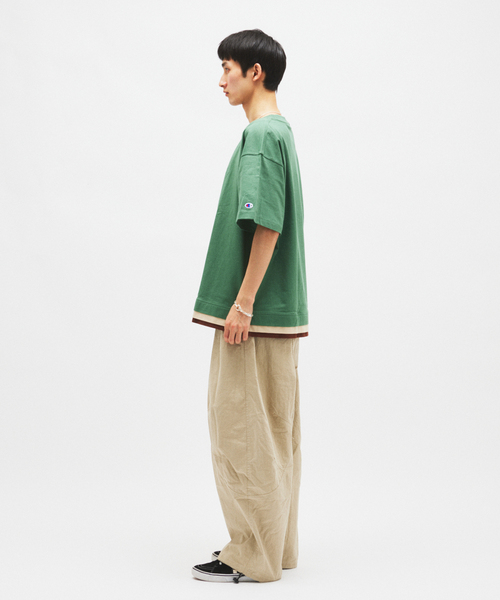 Champion(チャンピオン)の「CHAMPION / チャンピオン for JOURNAL STANDARD 3 レイヤード 半袖 Tシャツ(Tシャツ/カットソー・メンズ・ネイビー/ホワイト/ブラック/カーキ・MEDIUM/LARGE)」の7枚目の写真
