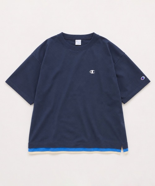 Champion(チャンピオン)の「CHAMPION / チャンピオン for JOURNAL STANDARD 3 レイヤード 半袖 Tシャツ(Tシャツ/カットソー・メンズ・ネイビー/ホワイト/ブラック/カーキ・MEDIUM/LARGE)」の4枚目の写真