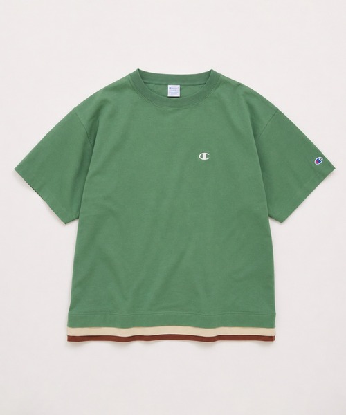 Champion(チャンピオン)の「CHAMPION / チャンピオン for JOURNAL STANDARD 3 レイヤード 半袖 Tシャツ(Tシャツ/カットソー・メンズ・ネイビー/ホワイト/ブラック/カーキ・MEDIUM/LARGE)」の3枚目の写真