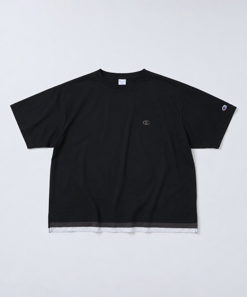 Champion(チャンピオン)の「CHAMPION / チャンピオン for JOURNAL STANDARD 3 レイヤード 半袖 Tシャツ(Tシャツ/カットソー・メンズ・ネイビー/ホワイト/ブラック/カーキ・MEDIUM/LARGE)」の1枚目の写真