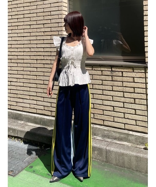 SLY(スライ)の「JERSEY DOCKING PT ジャージードッキングパンツ 春服(スラックス・レディース・ネイビー/ブラウン・FREE)」の18枚目の写真