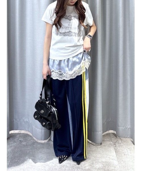 SLY(スライ)の「JERSEY DOCKING PT ジャージードッキングパンツ 春服(スラックス・レディース・ネイビー/ブラウン・FREE)」の19枚目の写真