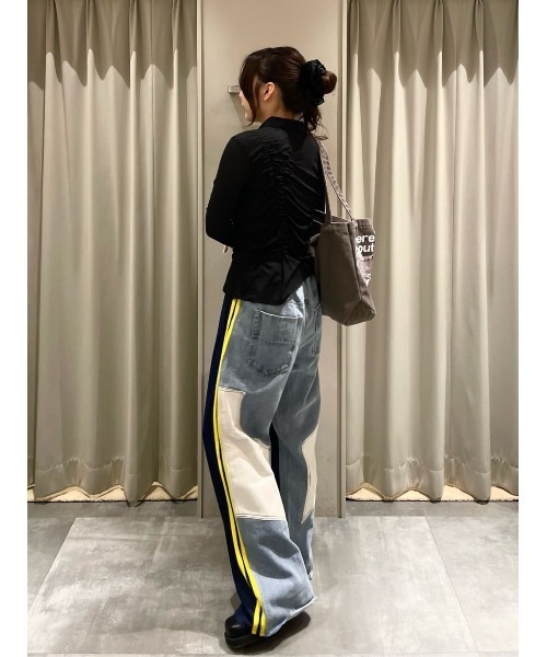 SLY(スライ)の「JERSEY DOCKING PT ジャージードッキングパンツ 春服(スラックス・レディース・ネイビー/ブラウン・FREE)」の21枚目の写真
