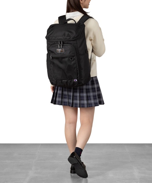 Champion（チャンピオン）の「チャンピオン リュックサック ボックス型 通学 68892（バックパック/リュック・レディース・オレンジ/パープル/アイボリー・FREE）」の8枚目の写真