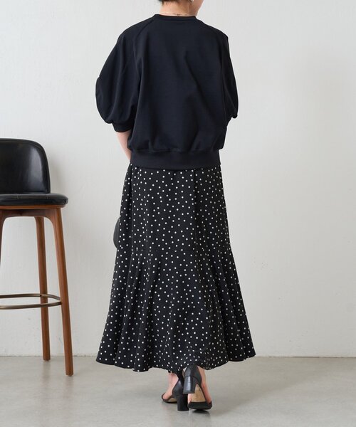 BEARDSLEY（ビアズリー）の「ランタンスリーブTee（Tシャツ/カットソー・レディース・ライトグレー/ブラック・FREE）」の7枚目の写真