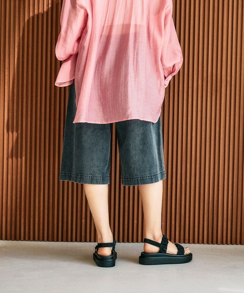 LEPSIM(レプシィム)の「デニムハーフパンツ 638897(デニムパンツ・レディース・インディゴブルー/ブラック・FREE)」の22枚目の写真