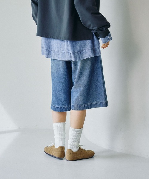 LEPSIM(レプシィム)の「デニムハーフパンツ 638897(デニムパンツ・レディース・インディゴブルー/ブラック・FREE)」の18枚目の写真