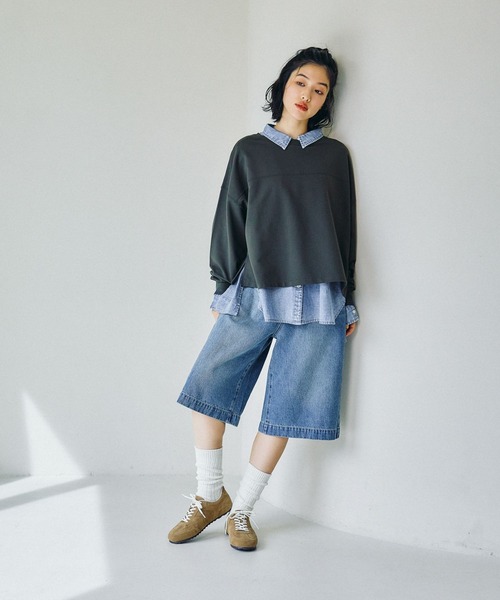 LEPSIM(レプシィム)の「デニムハーフパンツ 638897(デニムパンツ・レディース・インディゴブルー/ブラック・FREE)」の20枚目の写真
