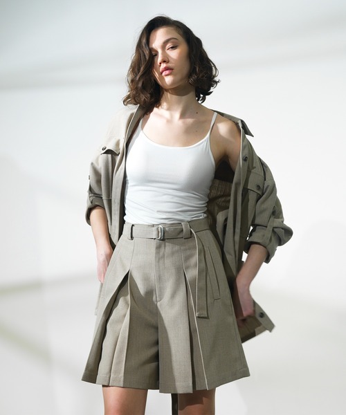 CITY TOKYO（シティトウキョウ）の「【CITY TOKYO/シティートウキョウ】ベルテッドハーフパンツ（その他パンツ・レディース・ベージュ・2/1）」の13枚目の写真