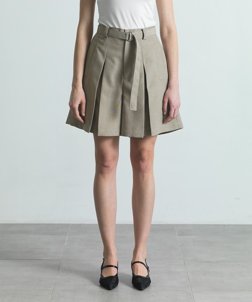 CITY TOKYO（シティトウキョウ）の「【CITY TOKYO/シティートウキョウ】ベルテッドハーフパンツ（その他パンツ・レディース・ベージュ・2/1）」の3枚目の写真
