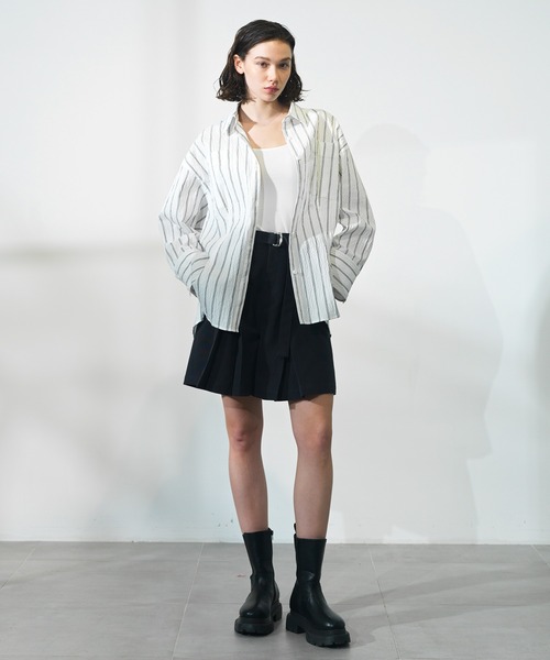 CITY TOKYO（シティトウキョウ）の「【CITY TOKYO/シティートウキョウ】ベルテッドハーフパンツ（その他パンツ・レディース・ベージュ・2/1）」の9枚目の写真