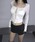 THEAIRTOWN�i�W�G�A�^�E���j�́umilk lace cross crop top�iT�V���c/�J�b�g�\�[�j�v�b�z���C�g