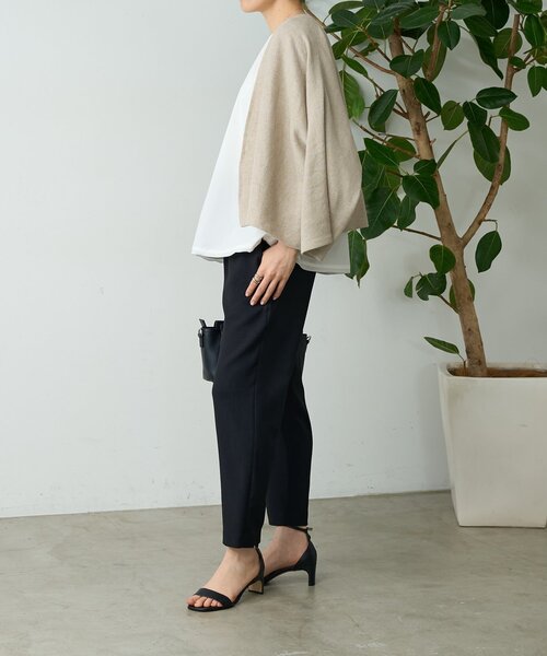 ビアズリー 2016 未使用 リネン入ロングカーディガン 麻 BEARDSLEY BEARDSLEY - ビアズリー 2016 未使用 リネン入ロングカーディガン 麻