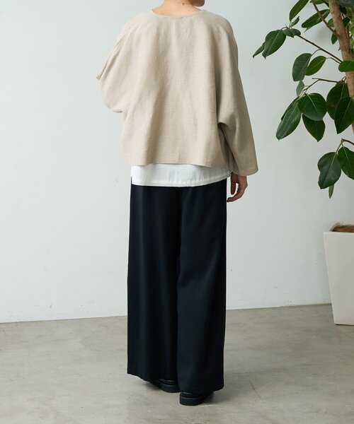 BEARDSLEY(ビアズリー)の「リネンインレイカーディガン(カーディガン/ボレロ・レディース・ベージュ/ネイビー/グレー・FREE)」の19枚目の写真