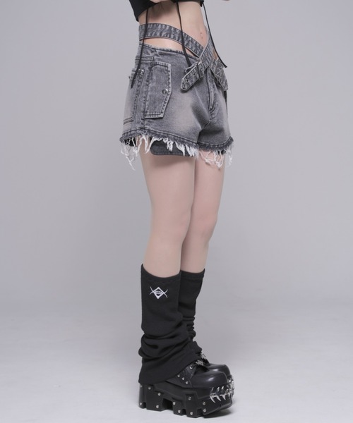 REFLEM(レフレム)の「『REFLEM/レフレム』クロスベルトデニムショーツ(デニムパンツ・レディース・グレー/ブラック・M/S)」の9枚目の写真