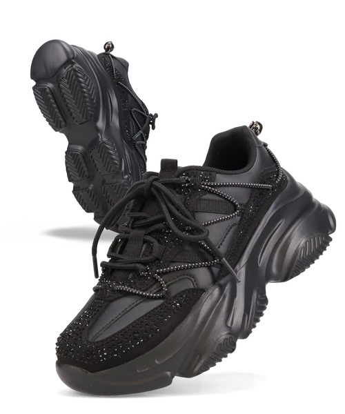 ORiental TRaffic（オリエンタルトラフィック）の「ラインストーン 厚底 スニーカー /OT3792（スニーカー・レディース・ブラック/ベージュ・36/41/40/39/38/37）」の8枚目の写真