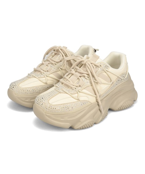 ORiental TRaffic（オリエンタルトラフィック）の「ラインストーン 厚底 スニーカー /OT3792（スニーカー・レディース・ブラック/ベージュ・36/41/40/39/38/37）」の19枚目の写真