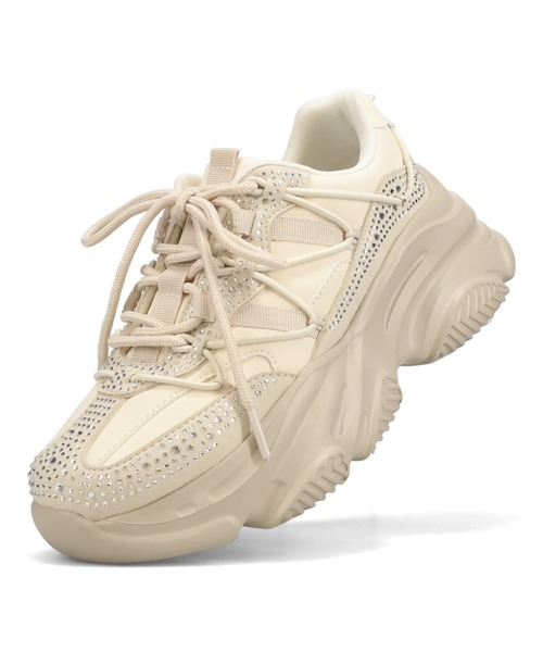 ORiental TRaffic（オリエンタルトラフィック）の「ラインストーン 厚底 スニーカー /OT3792（スニーカー・レディース・ブラック/ベージュ・36/41/40/39/38/37）」の20枚目の写真