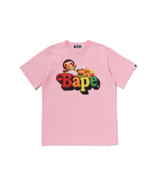 A BATHING APE(アベイシングエイプ)の「3D MILO JUNKFOOD ON BAPE TEE(Tシャツ/カットソー・キッズ・ブラック/ホワイト/ピンク・160/150)」の3枚目の写真