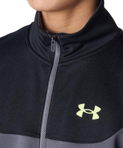 UNDER ARMOUR(アンダーアーマー)の「UAカラーブロック ビッグロゴ トラックスーツ(トレーニング/キッズ)(その他トップス・キッズ・グレー×ホワイト・140cm/150cm/160cm)」の6枚目の写真