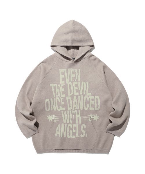 NICE GHOST CLUB(ナイスゴーストクラブ)の「EVEN THE DEVIL KNIT HOODIE_BEIGE(NG2ESUK610A)(ニット/セーター・レディース・その他・L)」の1枚目の写真