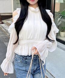 INGNI（イング）の「2Wayリボン肩あきフリルブラウス（シャツ/ブラウス）」