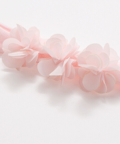 SLAP SLIP BABY(スラップスリップベビー)の「ふわふわフラワー+レースリボンヘアカチューム2点セットベビー(その他ベビー用品・キッズ・ホワイト/ピンク/ブルー・FREE)」の6枚目の写真