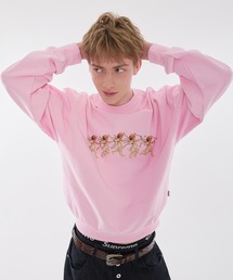 レディースのTシャツ/カットソー（ピンク/桃色系・長袖）ファッション