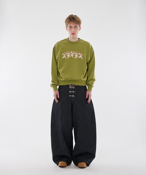 WISH FOR EVER(ウィッシュフォーエバー)の「【 3color / 3size 】IMPACT ANGELS PRINT SWEAT PULLOVER(Tシャツ/カットソー・メンズ・ピンク/グリーン系その他/ブラック・SMALL/MEDIUM/LARGE)」の14枚目の写真