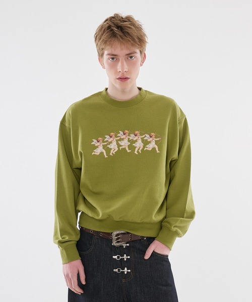 WISH FOR EVER(ウィッシュフォーエバー)の「【 3color / 3size 】IMPACT ANGELS PRINT SWEAT PULLOVER(Tシャツ/カットソー・メンズ・ピンク/グリーン系その他/ブラック・SMALL/MEDIUM/LARGE)」の19枚目の写真