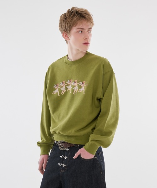 WISH FOR EVER(ウィッシュフォーエバー)の「【 3color / 3size 】IMPACT ANGELS PRINT SWEAT PULLOVER(Tシャツ/カットソー・メンズ・ピンク/グリーン系その他/ブラック・SMALL/MEDIUM/LARGE)」の20枚目の写真