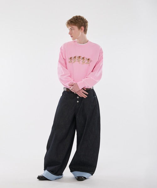 WISH FOR EVER(ウィッシュフォーエバー)の「【 3color / 3size 】IMPACT ANGELS PRINT SWEAT PULLOVER(Tシャツ/カットソー・メンズ・ピンク/グリーン系その他/ブラック・SMALL/MEDIUM/LARGE)」の6枚目の写真