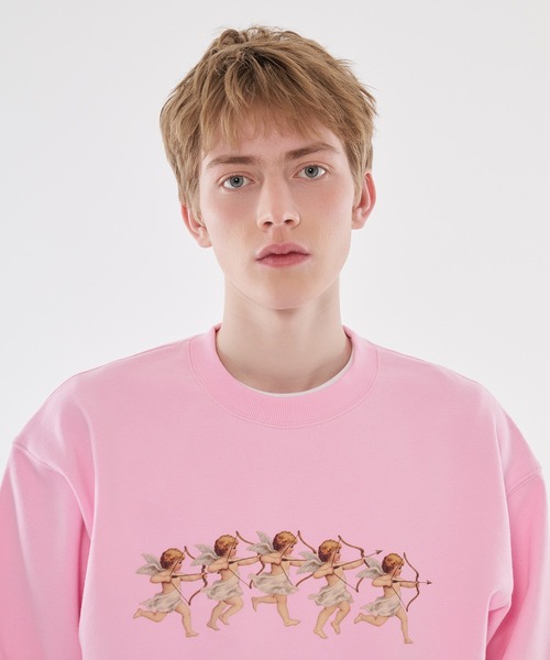 WISH FOR EVER(ウィッシュフォーエバー)の「【 3color / 3size 】IMPACT ANGELS PRINT SWEAT PULLOVER(Tシャツ/カットソー・メンズ・ピンク/グリーン系その他/ブラック・SMALL/MEDIUM/LARGE)」の9枚目の写真