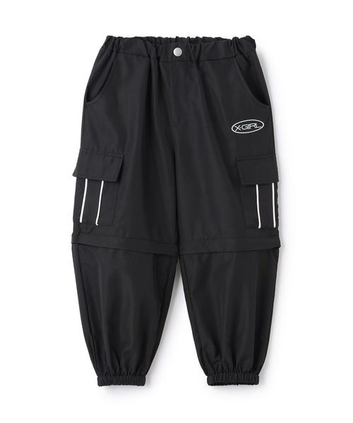 X-girl Stages(エックスガールステージス)の「2WAY カーゴパンツ(カーゴパンツ・キッズ・ピンク/ブラック・140cm/130cm/110cm/120cm/100cm)」の2枚目の写真