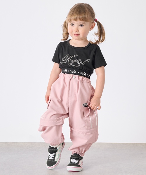 X-girl Stages(エックスガールステージス)の「2WAY カーゴパンツ(カーゴパンツ・キッズ・ピンク/ブラック・140cm/130cm/110cm/120cm/100cm)」の19枚目の写真