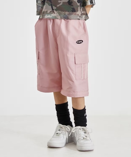 X-girl Stages(エックスガールステージス)の「2WAY カーゴパンツ(カーゴパンツ・キッズ・ピンク/ブラック・140cm/130cm/110cm/120cm/100cm)」の21枚目の写真