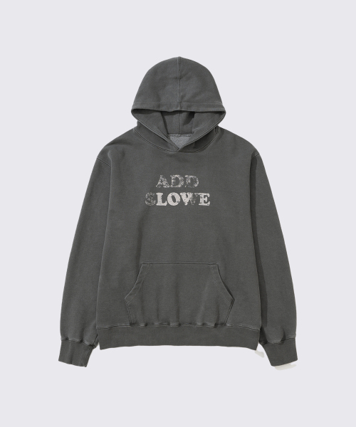 Vintage Washed LOVE Hoodie [Charcoal]
