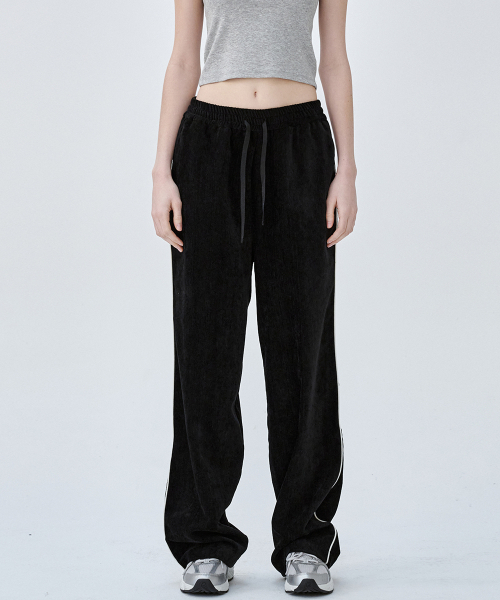 MALOUPE（マロップ）の「2170 ベルベットバンディングパンツ (ブラック)（スウェットパンツ・レディース・その他・SMALL/MEDIUM）」の3枚目の写真